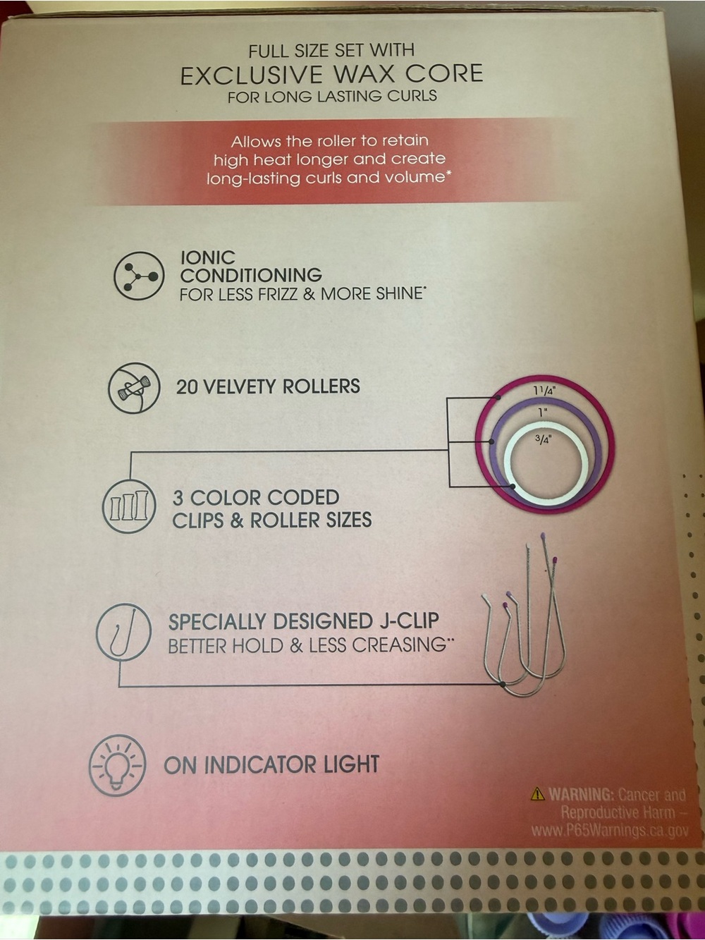 Remington Pink Hot Roller Set - Ionic Heated Hair Rollers - Picture 4 of 4